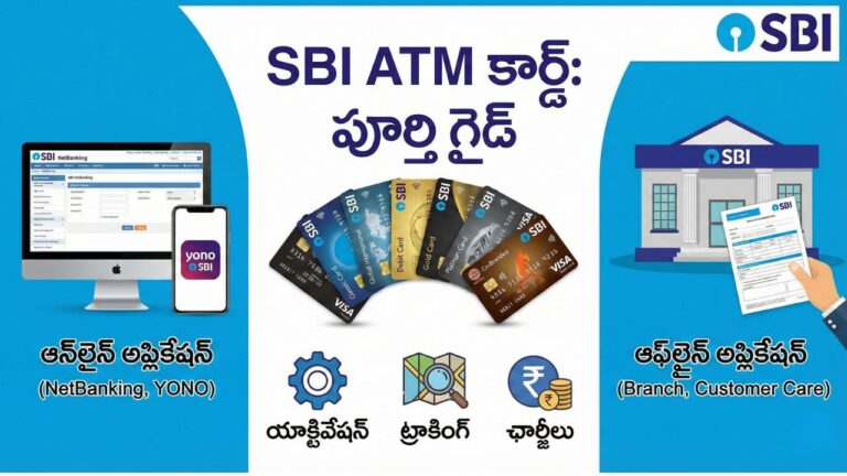 SBI ATM Card Apply Online Offline Telugu