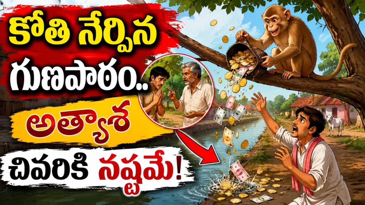 Monkey Moral Story Telugu