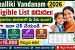 Thalliki Vandanam Eligible List 2026