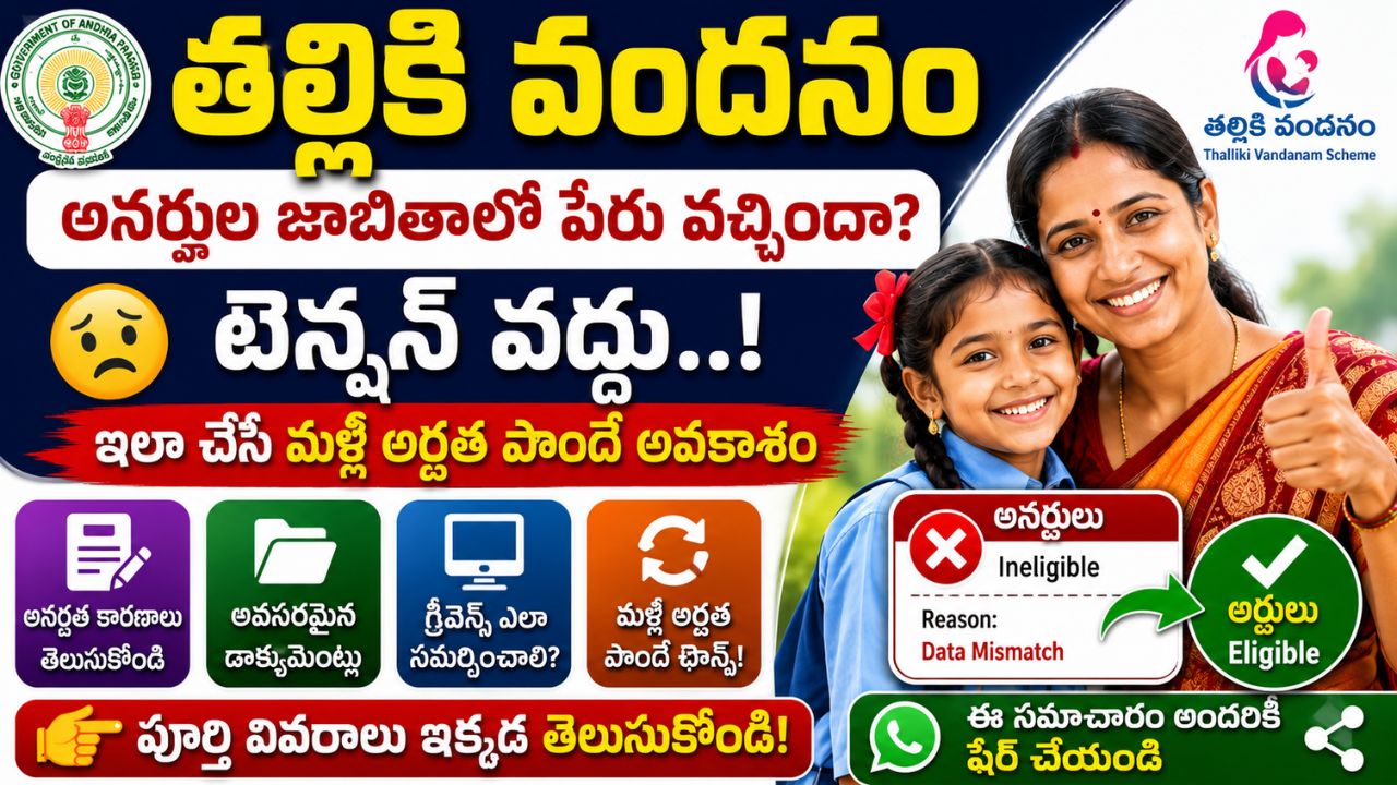 Thalliki Vandanam Grievance 2026
