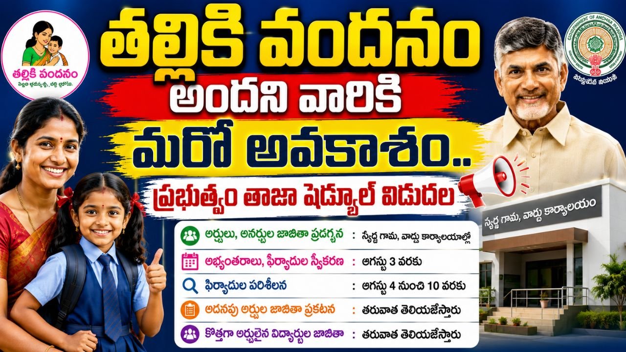 Thalliki Vandanam Second Chance 2026