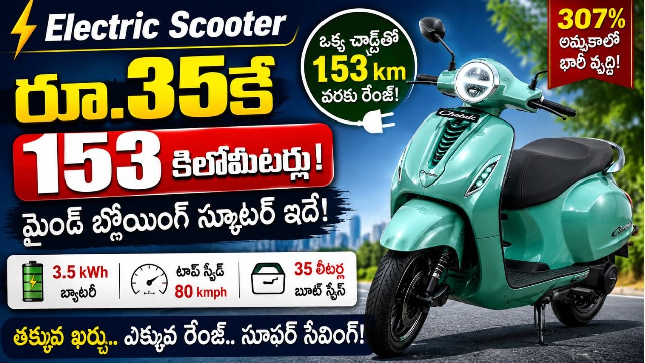 కేవలం రూ.35కే 153 కిలోమీటర్లు.. మైండ్ బ్లోయింగ్ స్కూటర్ ఇదే!