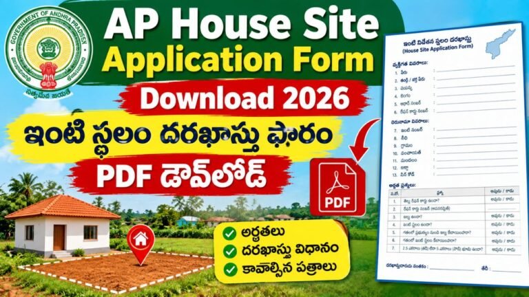 AP House Site Application Form Download 2026