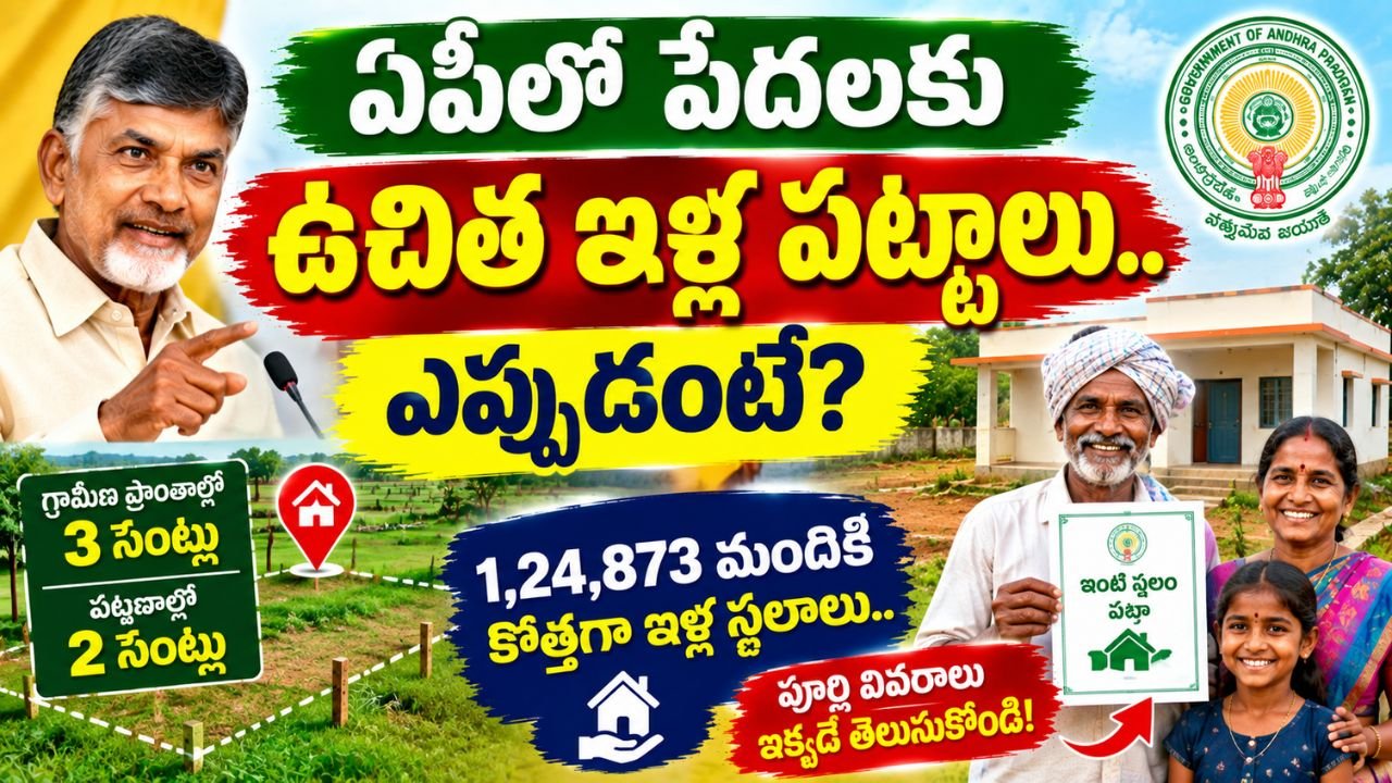 ఏపీలో పేదలకు ఉచిత ఇళ్ల పట్టాలు.. ఎప్పుడంటే? ప్రభుత్వం కీలక నిర్ణయం